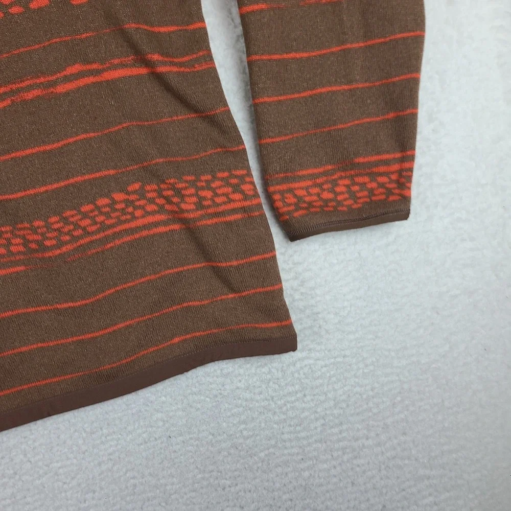 The North Face Gordon Lyons Sweater Mens 2XL XXL Brown Orange Aztec Fleece